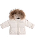 Ellabee White Lyane Fur Down Jacket