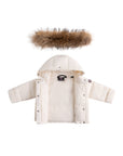 Ellabee White Lyane Fur Down Jacket