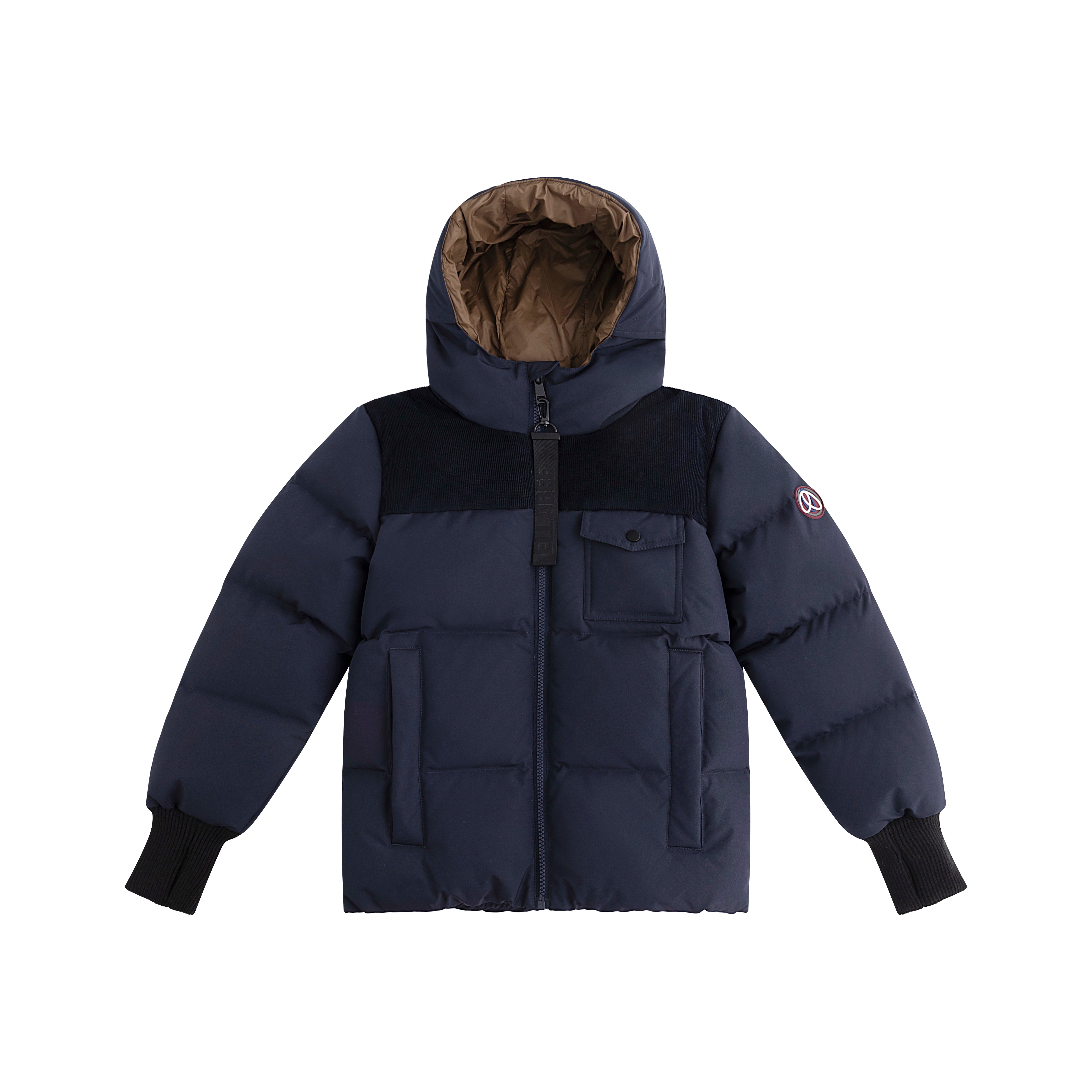 Ellabee Navy Corduroy Olive Lining Oliver Down Jacket