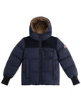 Ellabee Navy Corduroy Olive Lining Oliver Down Jacket