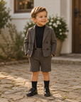 Pernille Black and Brown Houndstooth Romper