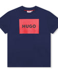 Hugo Navy Center Logo T-Shirt