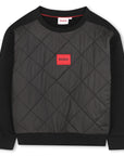 Hugo Black Diamond Center Logo Sweatshirt