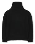 Hugo Black Half Zip Center Print With Collar