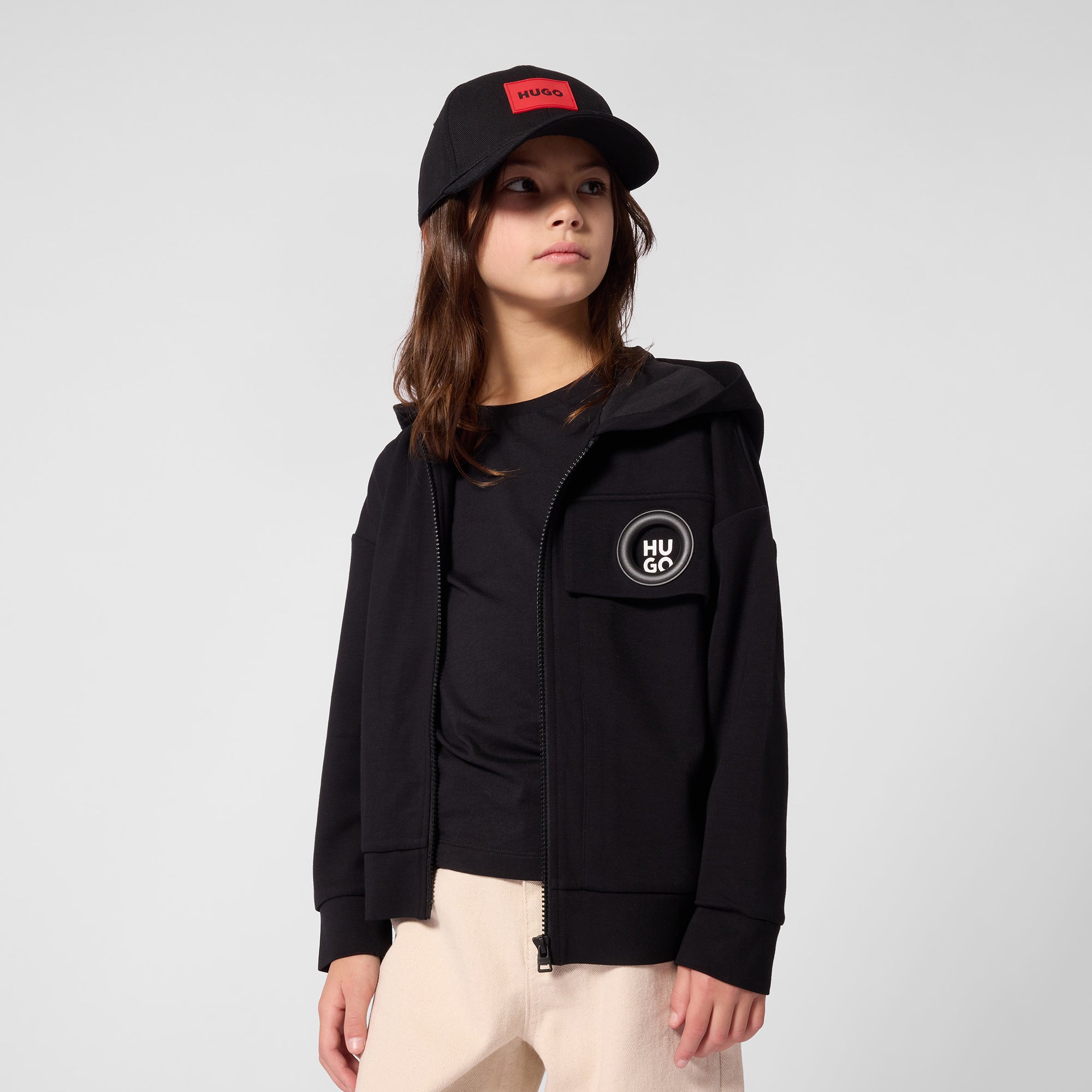 Hugo Black Zip Up Hoodie