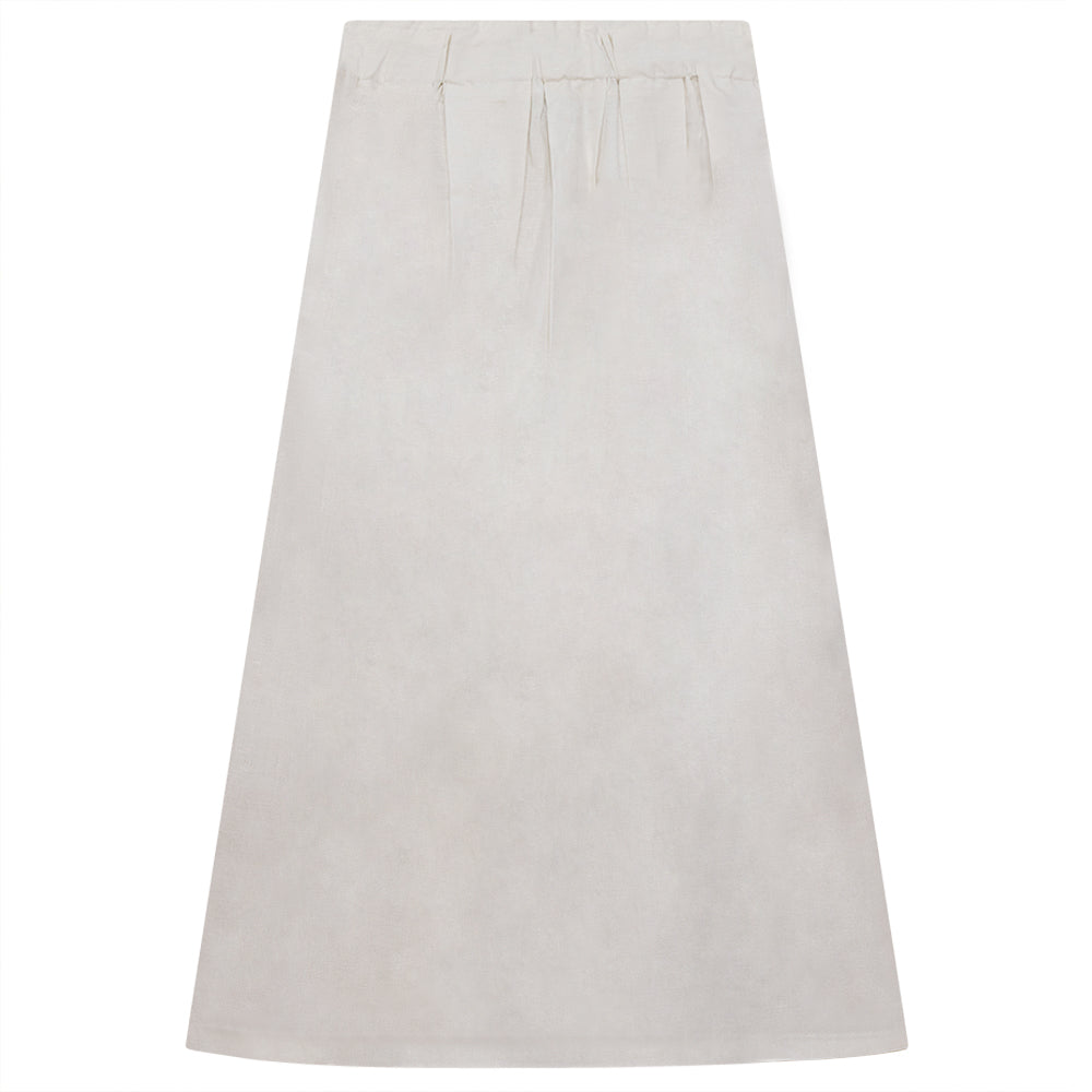 GEM White Deep Pleat Skirt