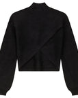 Gem Black Arm Wrap Turtleneck