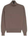 Gem Taupe Brooch Turtleneck