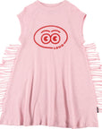 Loud Pink Chest Logo Print Dress