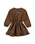 Loud Brown Mountain Elastic Waist Dress