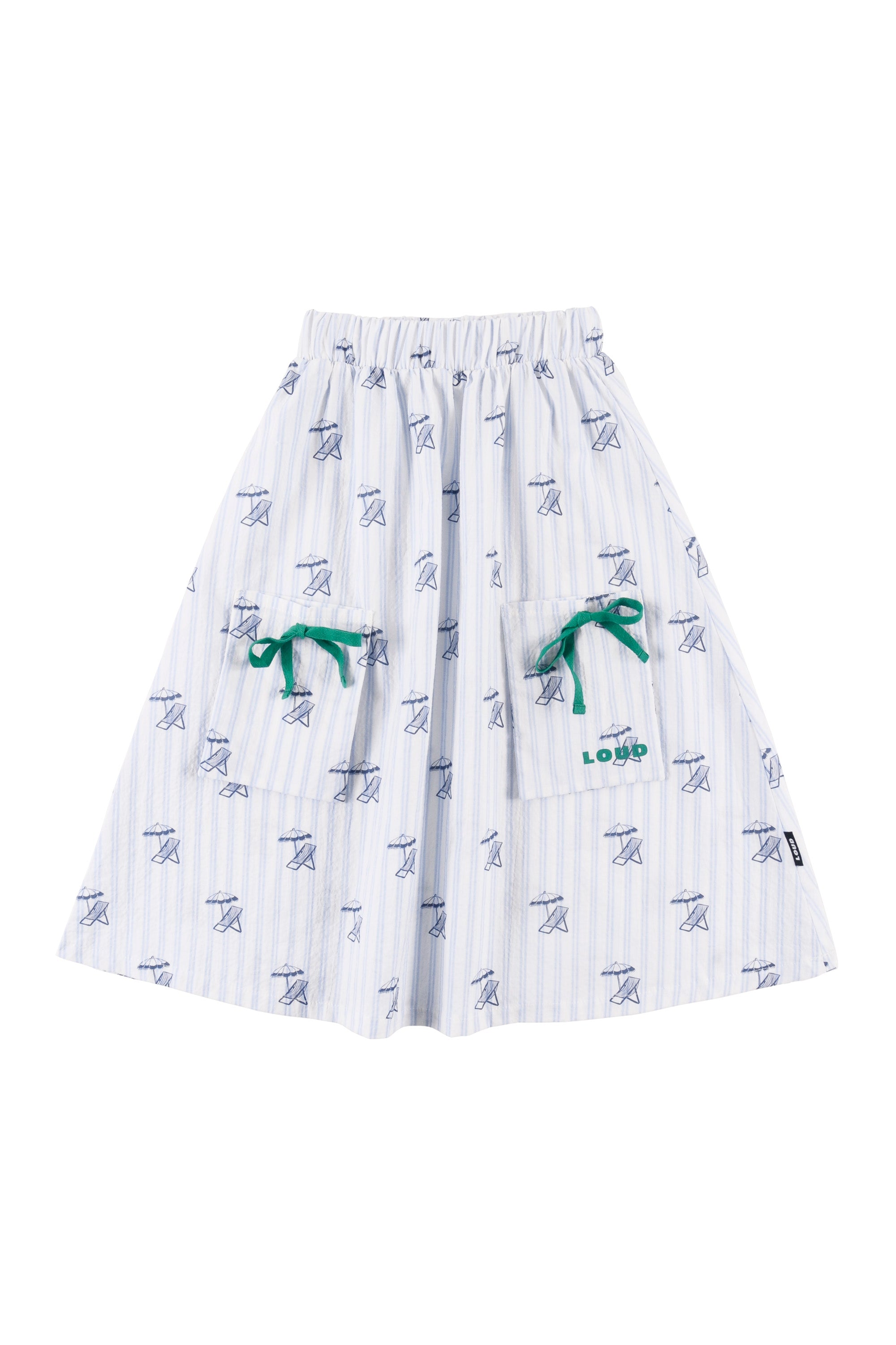 Loud Beach Bed Striped Skirt Set