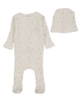 Bee And Dee Geese In Leaves Wide Ribbed Footie + Hat