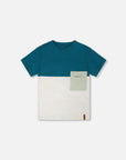 Deux Par Deux Oatmeal Mix Chest Pocket T-Shirt