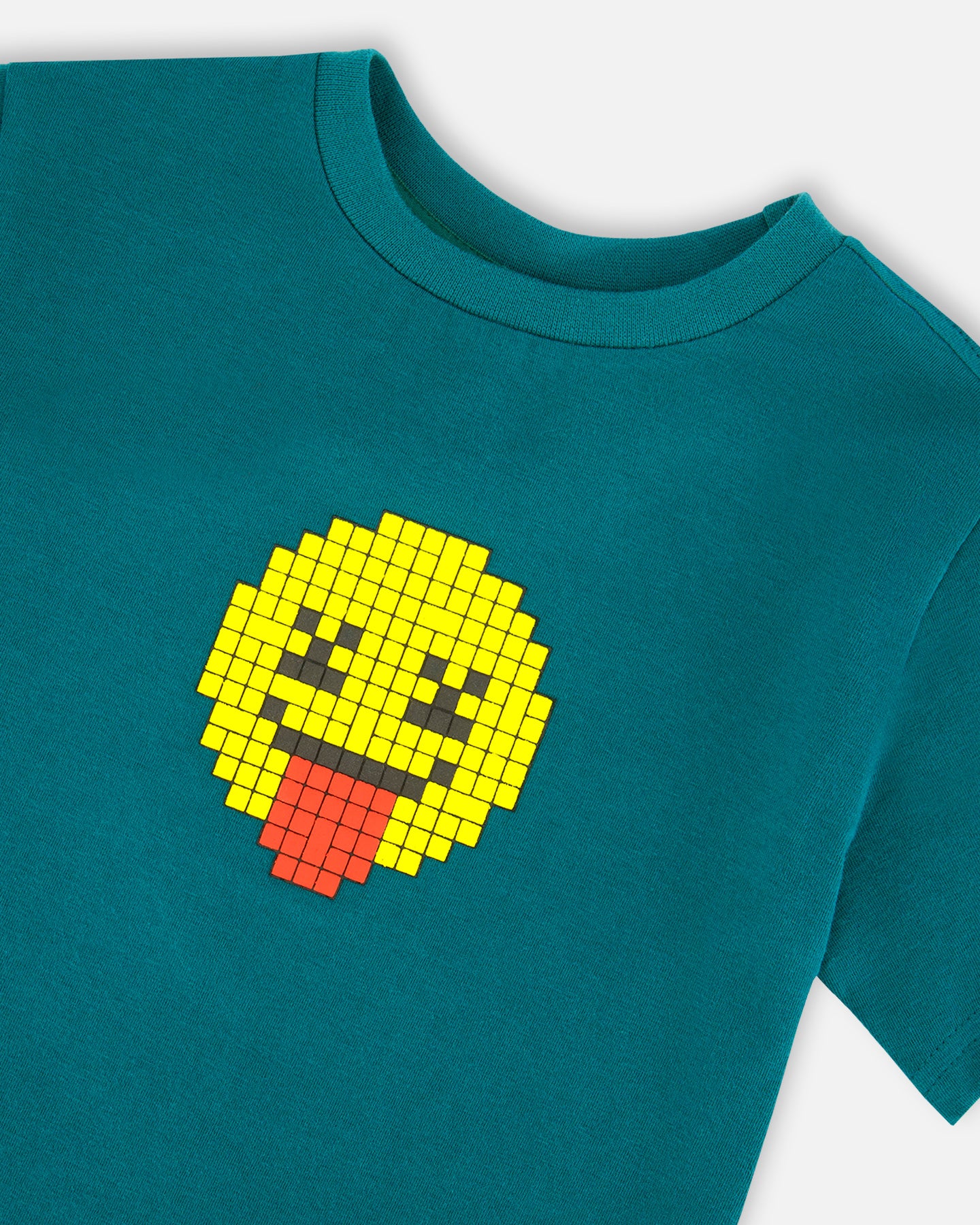 Deux Par Deux Shaded Spruce Smiley T-Shirt