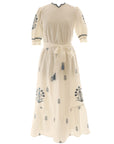 Hev And Bloom White Embroidered Flower Dress