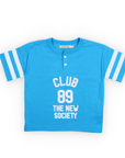 The New Society Pool Blue Holly T-Shirt