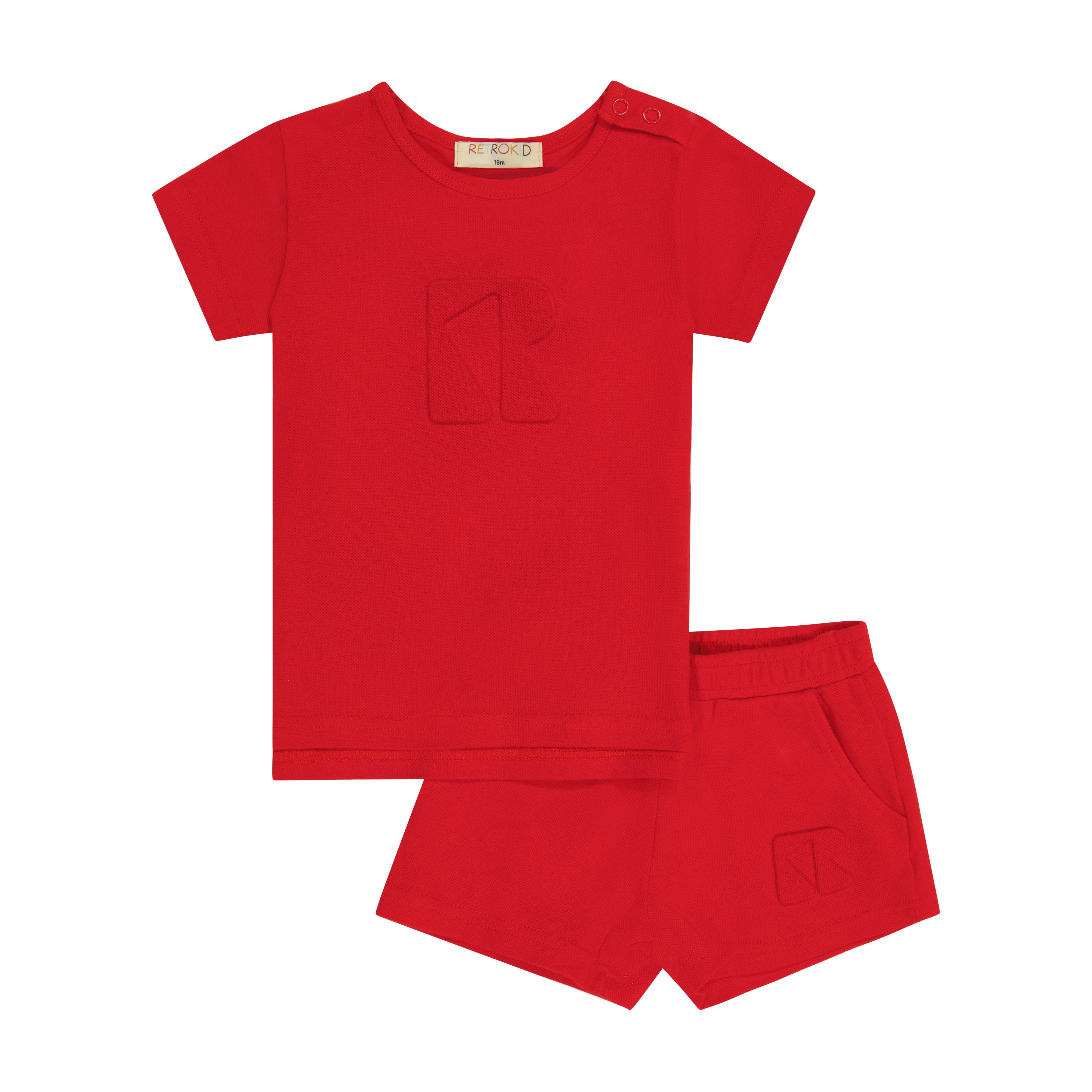 RetroKid Crimson Harper Pique Baby Set