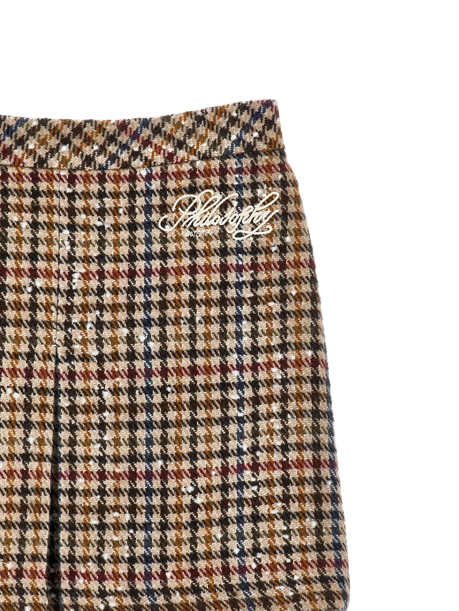 Philosophy Multicolor Houndstooth Long Skirt