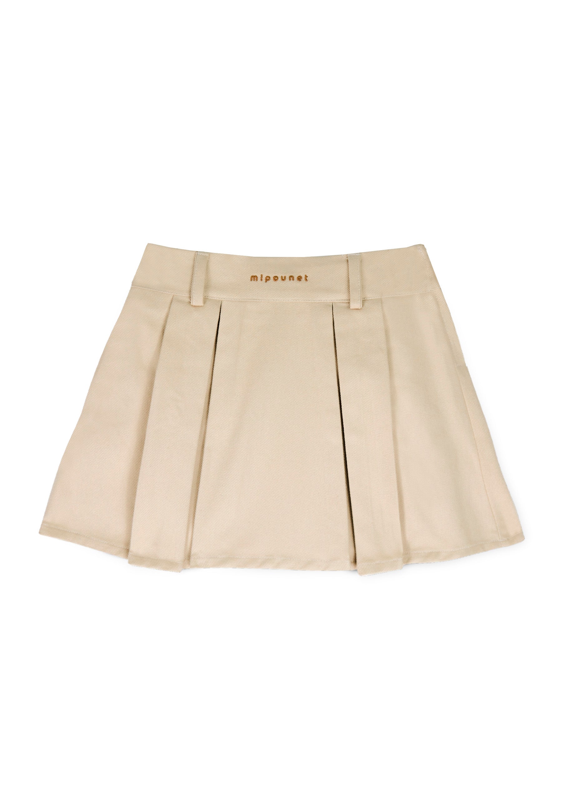 Mipounet Nina Beige Pleated Skirt