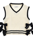 Philosophy Knit Vest With Bows On The Side