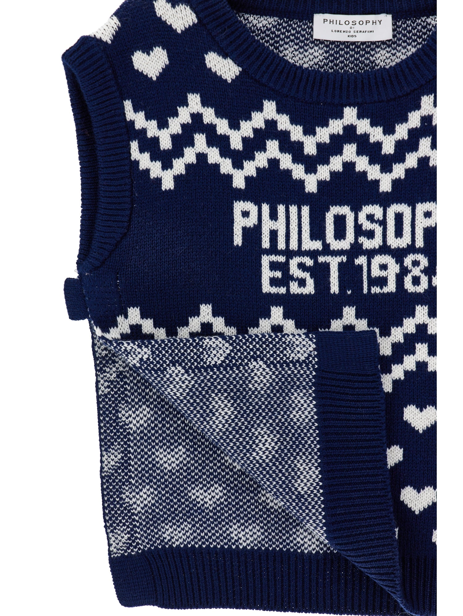 Philosophy Blu Scuro Hearts Sweater Vest