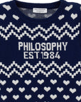 Philosophy Blu Scuro Hearts Sweater Vest