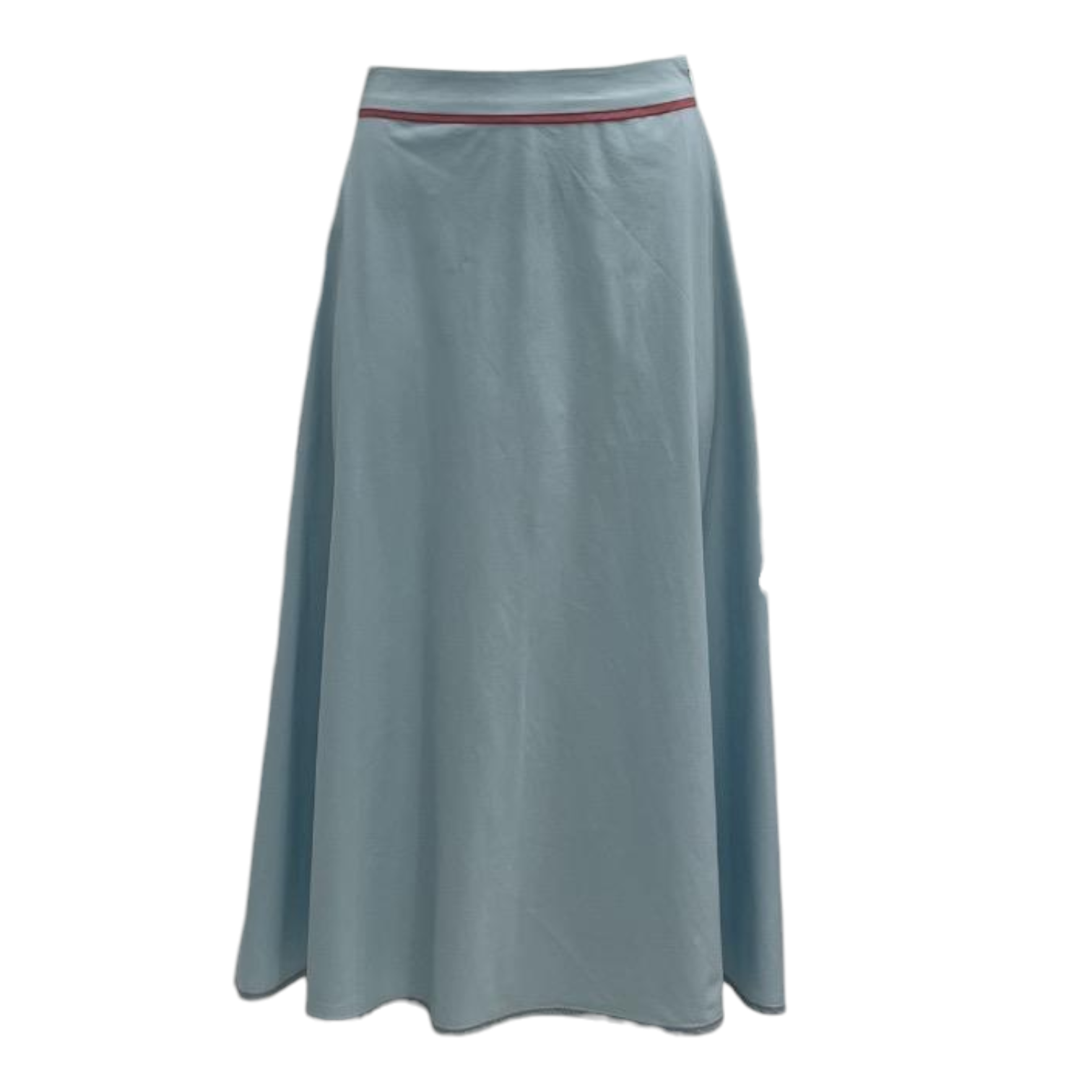 Tea A Line Contrast Piping Skirt