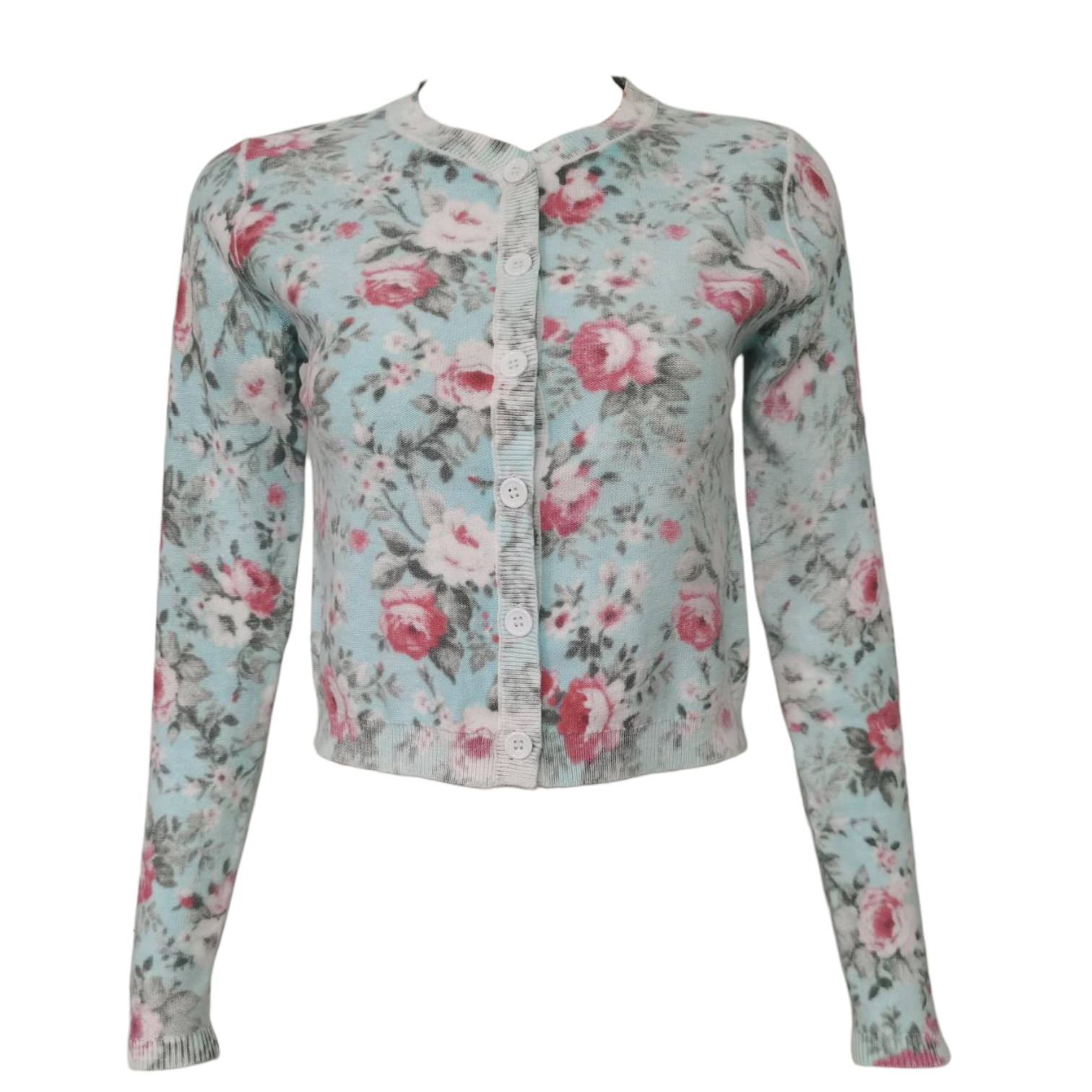 Tea Floral Button Down Cardigan