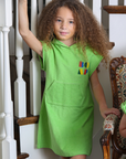 Bopop Green Logo Short Sleeve Dress