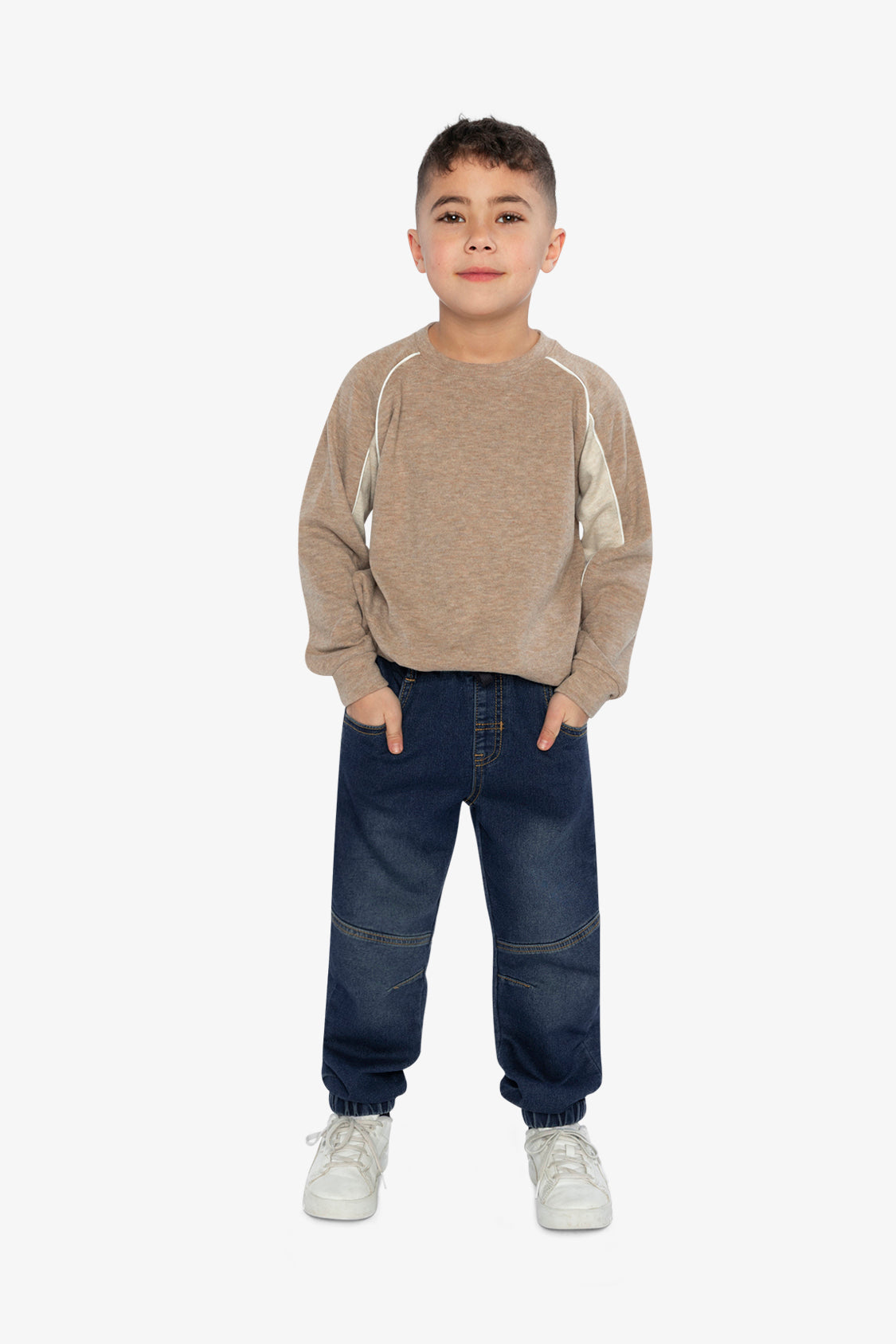 Deux Par Deux Light Taupe Raglan Long Sleeve