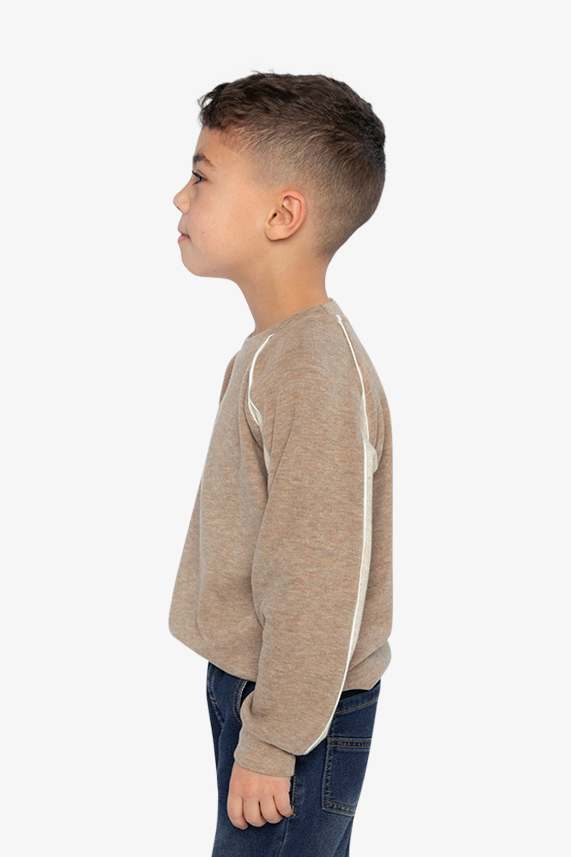 Deux Par Deux Light Taupe Raglan Long Sleeve