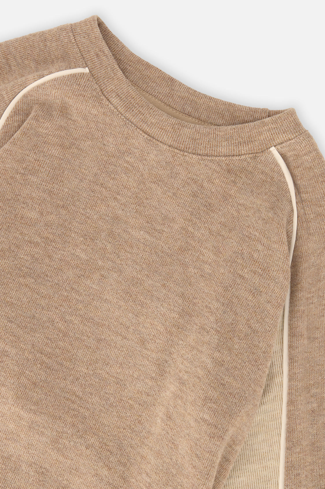 Deux Par Deux Light Taupe Raglan Long Sleeve