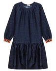 Kix Elastic Cuff Denim Sweatdress