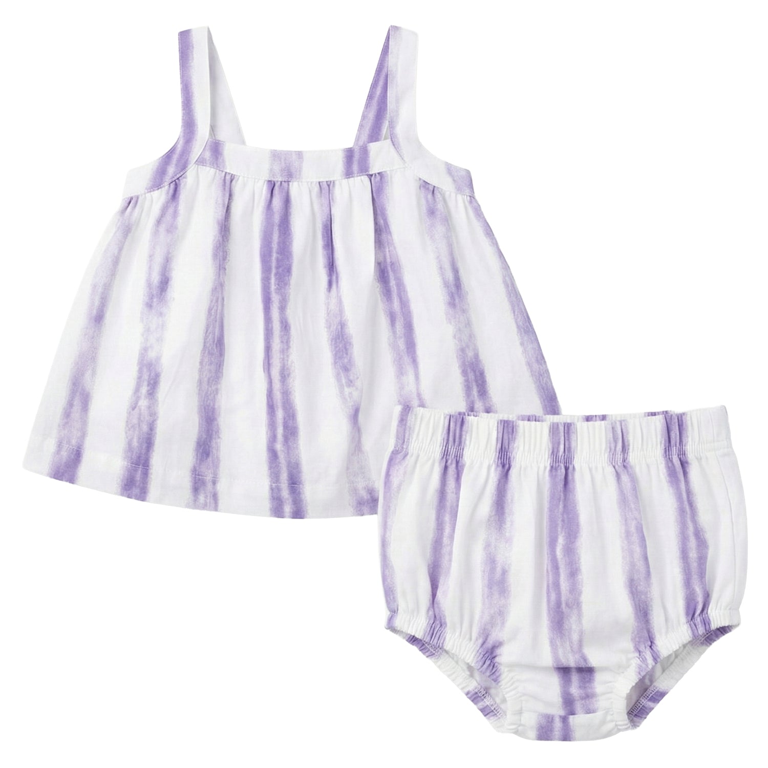 Kix White\Grape Striped Baby Girl Set