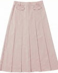 Kix Teen Pink Fringed Hem Pleated Skirt