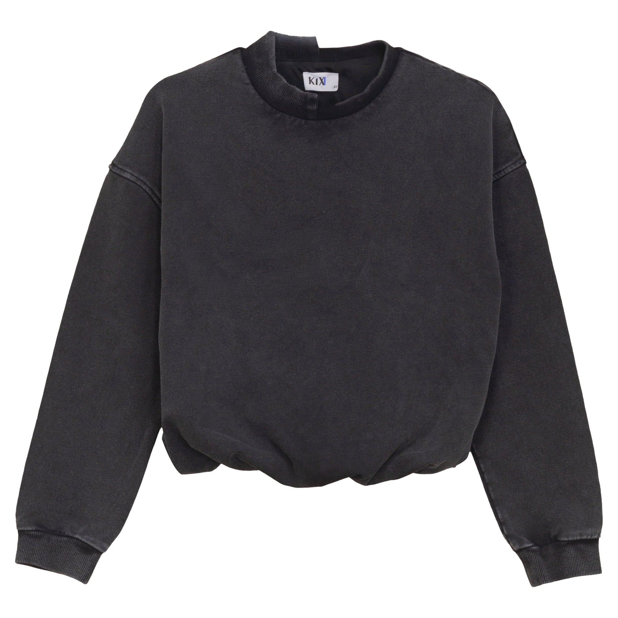 Kix Black Bubble Hem Sweatshirt