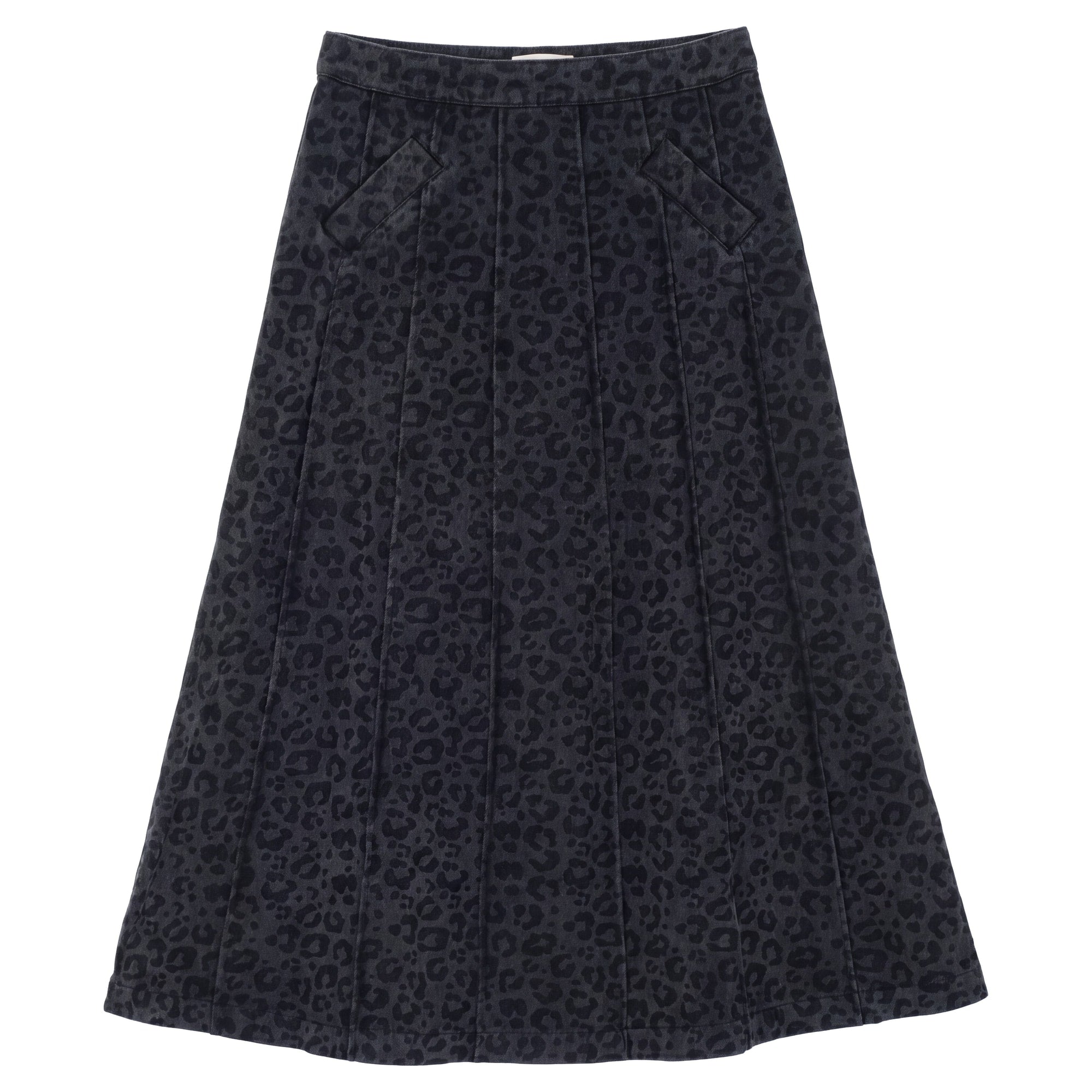 Kix Denim Leopard Skirt