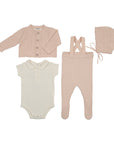 Bee And Dee Knit Ensemble Sweater + Bonnet With Blanket