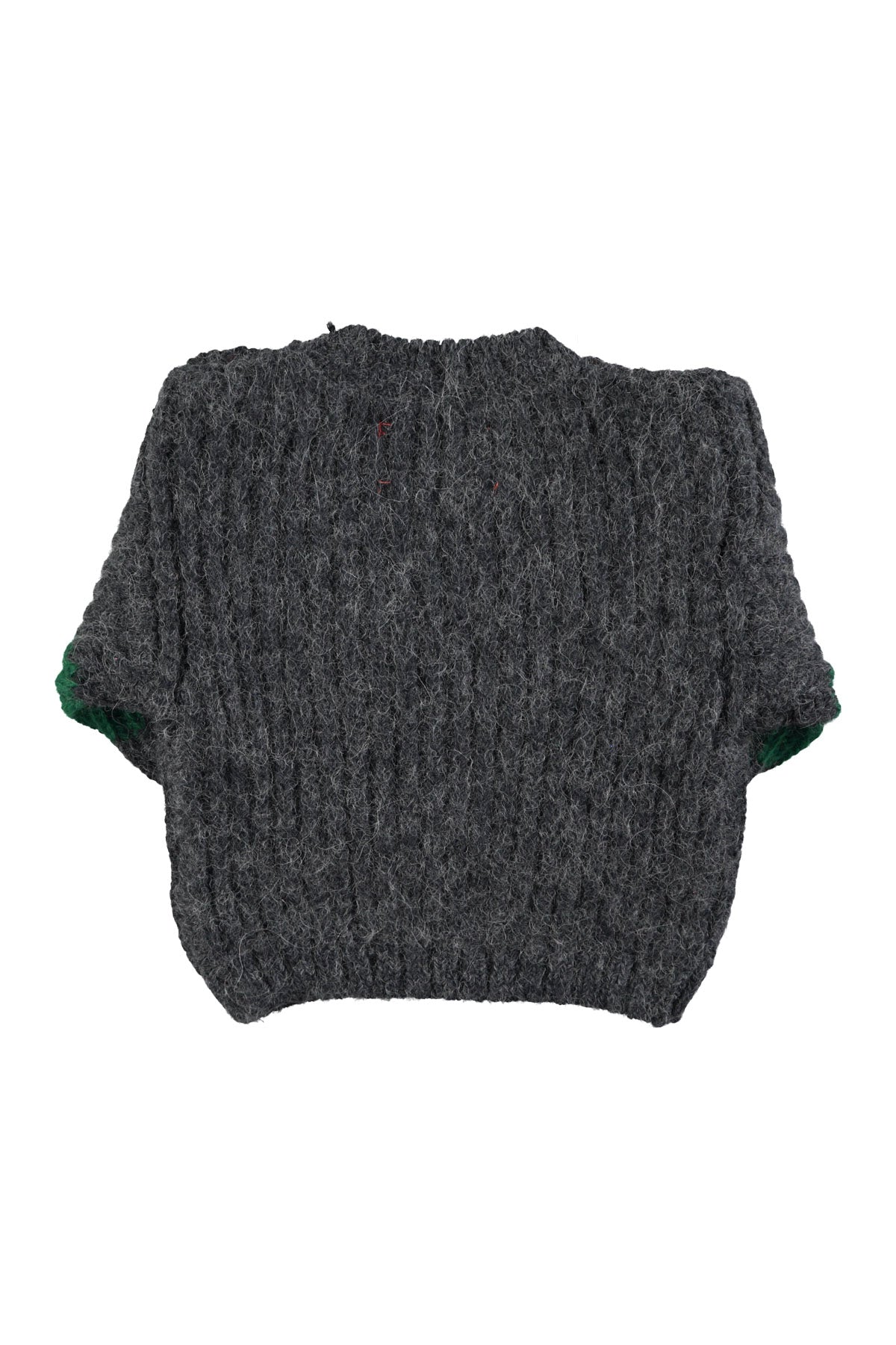 Piupiuchick Grey/Green Stripes Knit Sweater