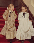 Jouet Gold Maxi Dress With Collar And Bow