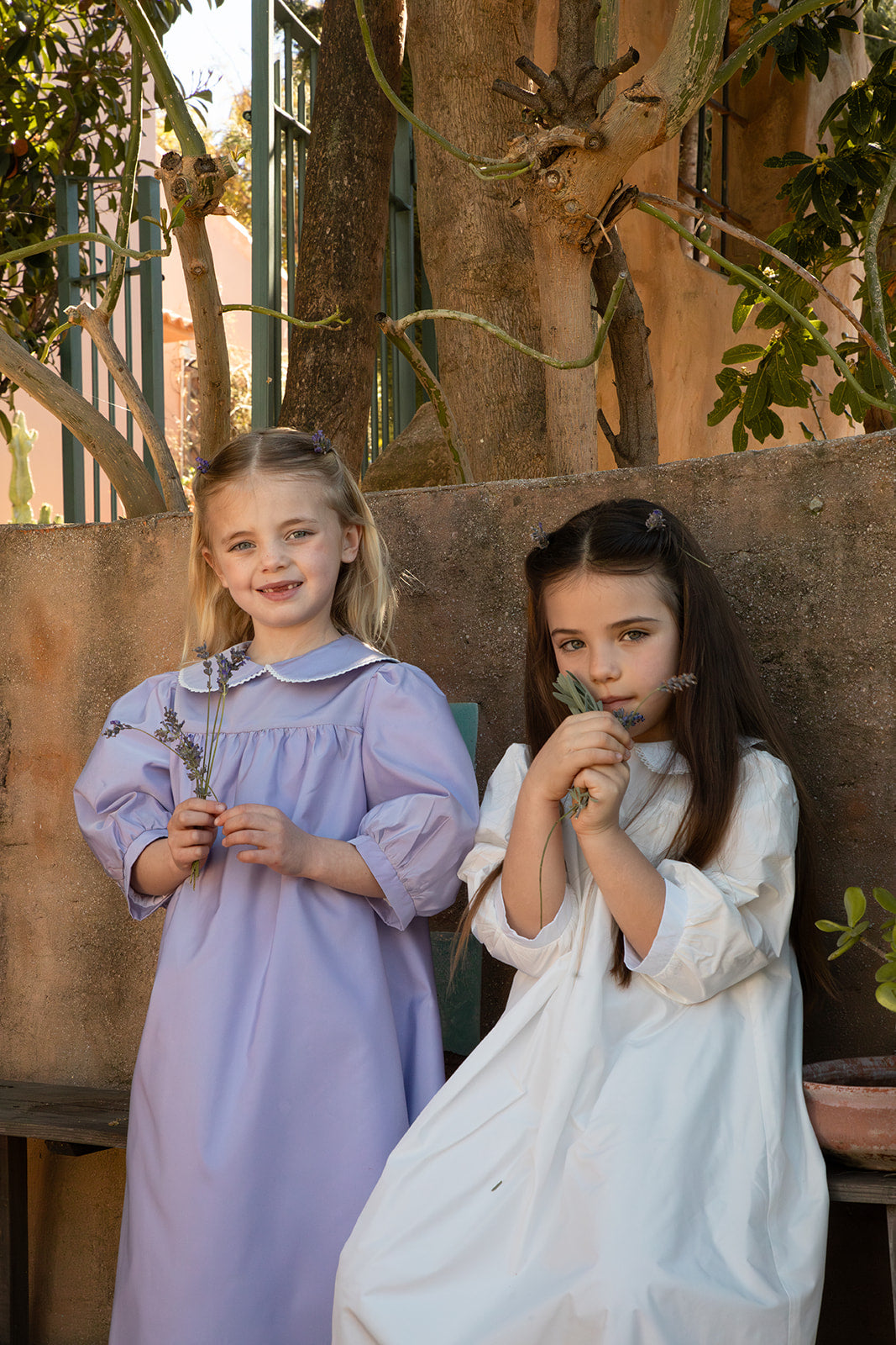 Jouet Lilac Gown With Crochet Trim Collar