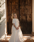 Jouet Ivory Gown With Pearl Top And Bows