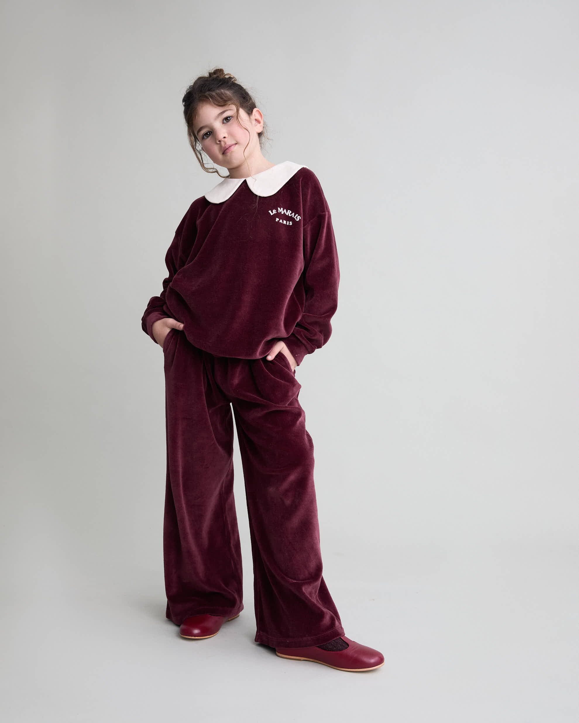Buho Pomegranate Velvet Sweatshirt
