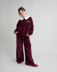 Buho Pomegranate Velvet Sweatshirt