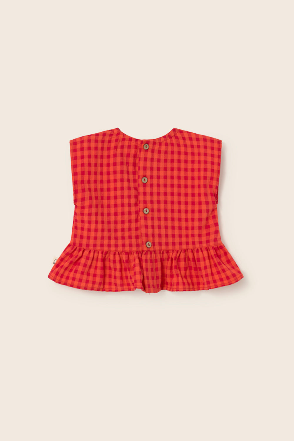 My Little Cozmo Coral Gingham Bloomer Set
