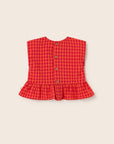 My Little Cozmo Coral Gingham Bloomer Set