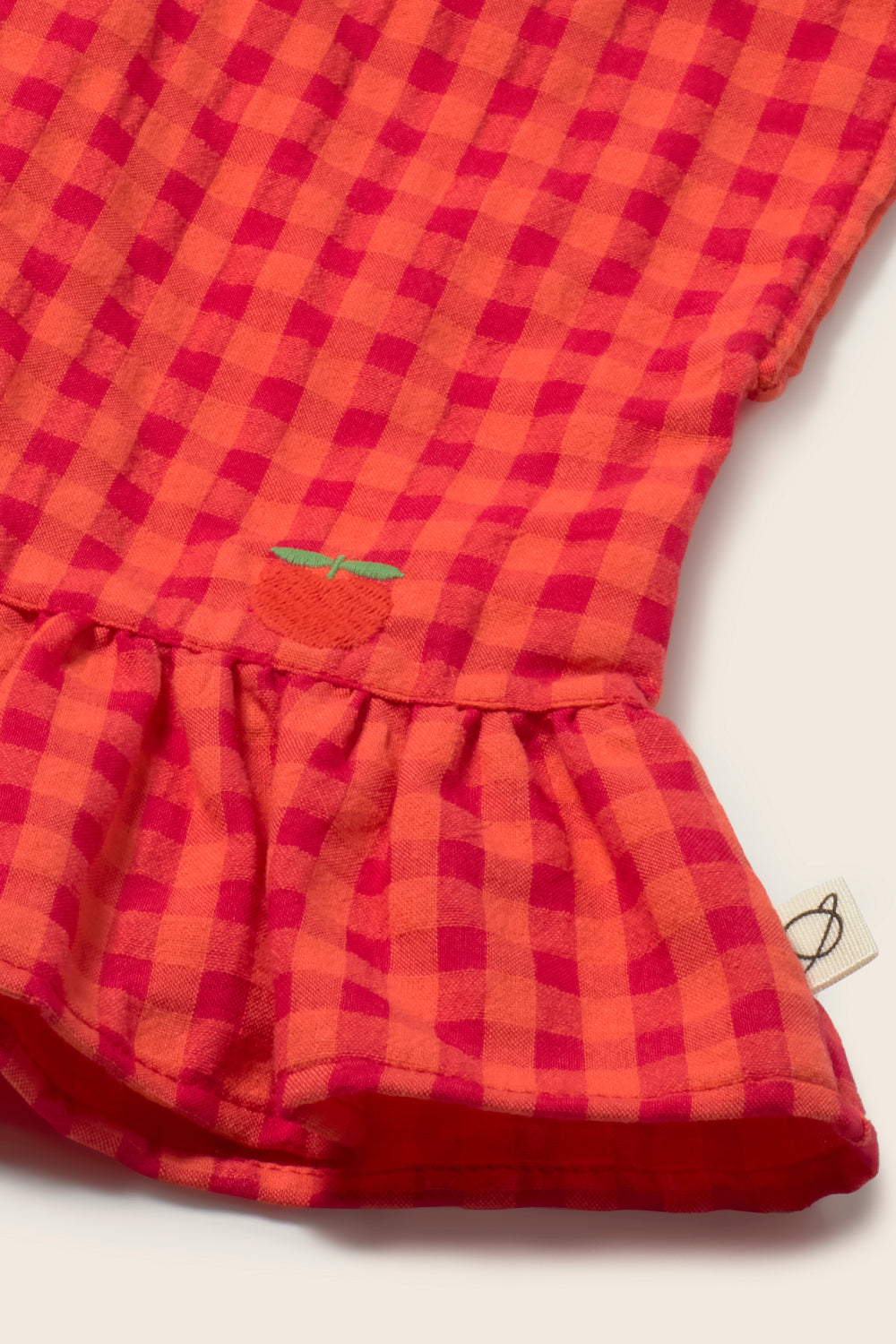 My Little Cozmo Coral Gingham Bloomer Set