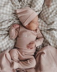 Lilette Dusty Pink Bebe Footie Set With Extra Footie