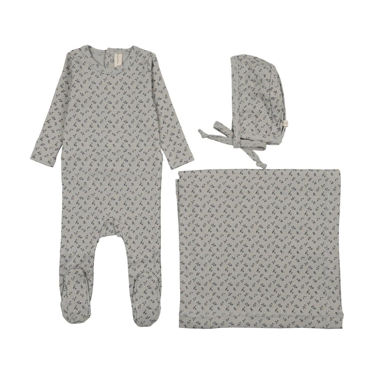 Lilette Pale Blue Cherry Blossom Footie Set