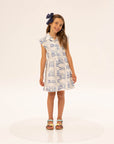 Wander And Wonder Vintage Blue Tiles Fatima Dress